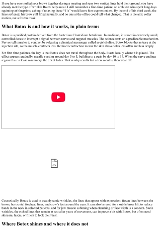 First-Time Patients: Botox Explained Clearly