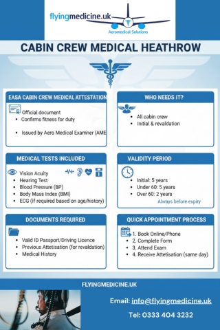 Infographic:- Cabin Crew Medical Heathrow