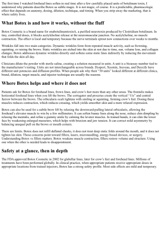 Is Botox Safe for Cosmetic Use? A Full Overview