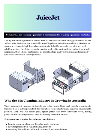 commercial bin washing equipment australia