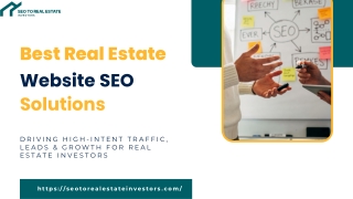 Best Real Estate Website SEO Services for Investors | SEO to Real Estate Invest
