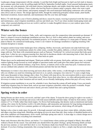 Seasonal Landscaping Ideas: Festive Planting and Decor by Season