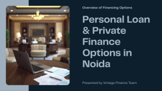 Personal Loan from Private Finance in Noida – Complete Overview