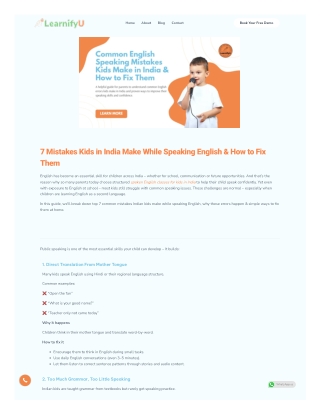 7 Mistakes Kids in India Make While Speaking English & How to Fix Them