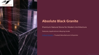 Absolute-Black-Granite Premium Natural Stone for Modern Architecture