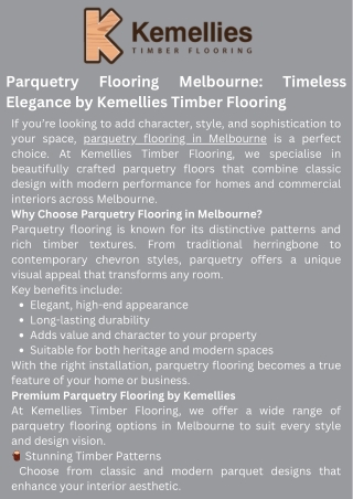 Parquetry Flooring Melbourne Timeless Elegance by Kemellies Timber Flooring