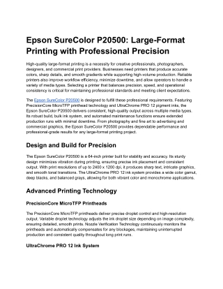 Epson SureColor P20500
