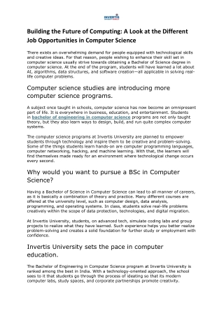 Building the Future of Computing: A Look at the Different Job Opportunities in C