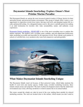 Daymaniat Islands Snorkeling Explore Oman’s Most Pristine Marine Paradise
