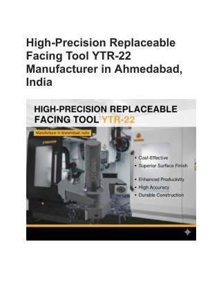 Replaceable Facing Tool YTR-22 Manufacturer in Ahmedabad, India