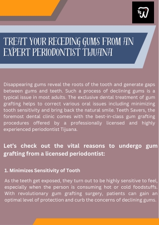 Treat your receding gums from an expert periodontist Tijuana