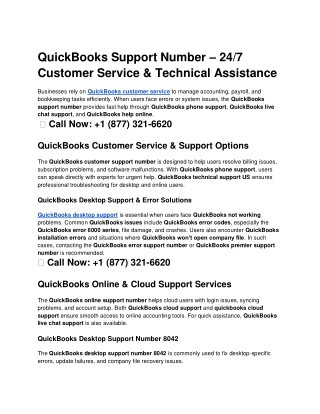 QuickBooks technical support US helps fix error codes, crashes, and performance.