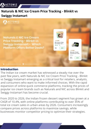 Naturals & NIC Ice Cream Price Tracking - Blinkit vs Swiggy Instamart