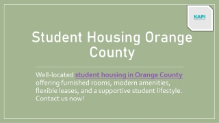 Student Housing Orange County