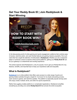 Get Your Reddy Book ID _ Join Reddybook & Start Winning (1)