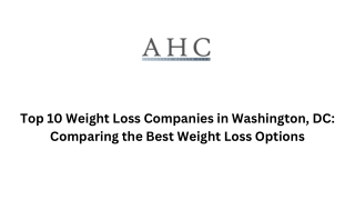 Top 10 Weight Loss Companies in Washington, DC Comparing the Best Weight Loss Options