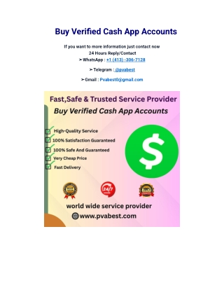 Buy Verified Cash App AccountsHow To Buy Verified Cash App Accounts