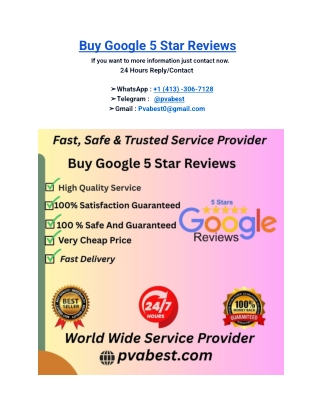 Buy Google 5 Star Reviews