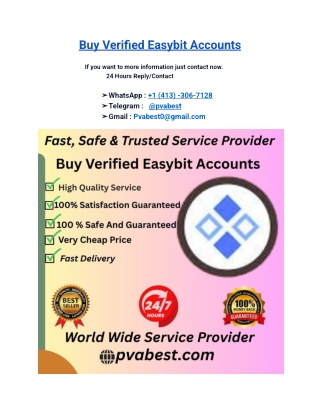 Looking to Buy verified Easybit Accounts