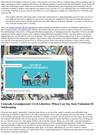 When Should You Employ A Separation Attorney?