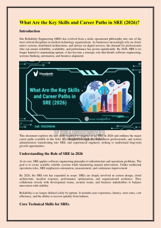 SRE Certification Course with SRE Training Online India