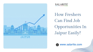 How Freshers Can Find Job Opportunities In Jaipur Easily