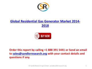 Global Residential Gas Generator Industry Analysis and Forec
