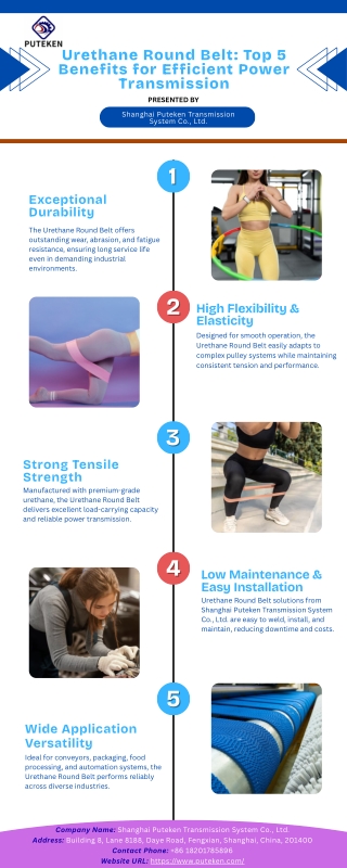 Top 5 Benefits of Urethane Round Belt by Shanghai Puteken Transmission System Co., Ltd.