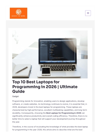 Laptops for Programming in 2026