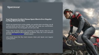 Top 5 Reasons Cyclists Choose Spatz Shorts Over Regular Cycling Shorts for Men