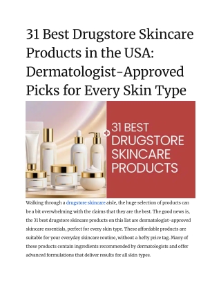 31 Best Drugstore Skincare Products in the USA: Dermatologist-Approved