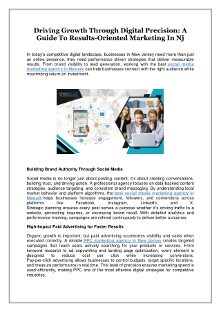 Driving Growth Through Digital Precision A Guide To Results-Oriented Marketing In Nj