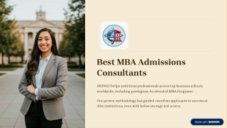 Best MBA Admissions Consultants