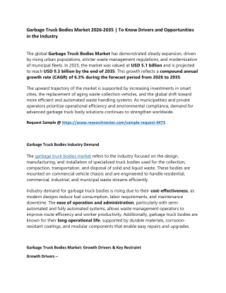 Garbage Truck Bodies Market