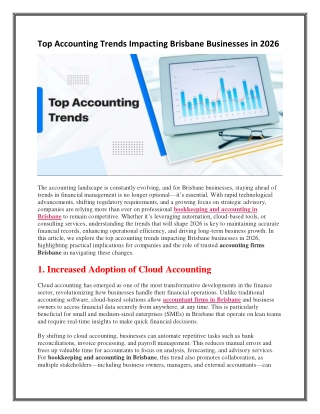 Top Accounting Trends Impacting Brisbane Businesses in 2026