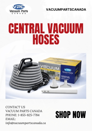 Central Vacuum Hoses in Canada Available at Vacuum Parts Canada