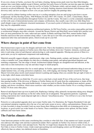 Roof Repair Fairfax VA: Cost Factors Every Homeowner Should Know