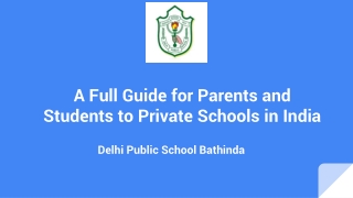 A Full Guide for Parents and Students to Private Schools in India