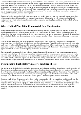 The Ultimate Quick Guide to Commercial Helical Pile Installation for New Builds