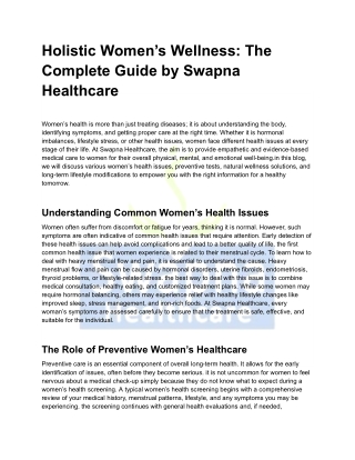 Holistic Women’s Wellness_ The Complete Guide by Swapna Healthcare - Google Docs
