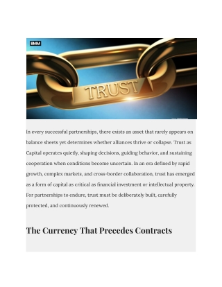 Trust as Capital_ The Invisible Asset Behind Successful Partnerships