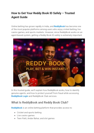 How to Get Your Reddy Book ID Safely – Trusted Agent Guide
