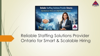 Reliable Staffing Solutions Provider Ontario for Smart & Scalable Hiring
