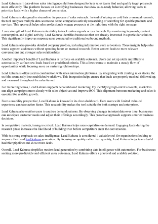 group buy lead kahuna