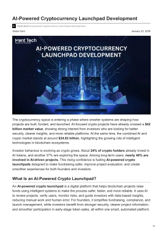ment.tech-AI-Powered Cryptocurrency Launchpad Development