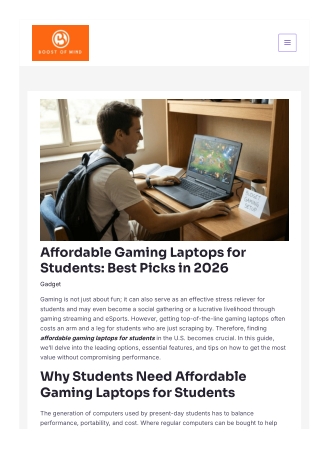 Affordable Gaming Laptops for Students