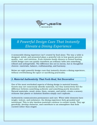 8 Powerful Design Cues That Instantly Elevate a Dining Experience