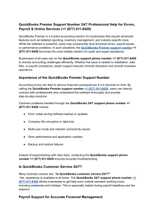 QuickBooks Premier Support Number 24_7 Professional Help for Errors, Payroll & Online Services