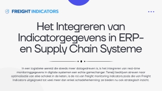 Het Integreren van Indicatorgegevens in ERP- en Supply Chain Systemen