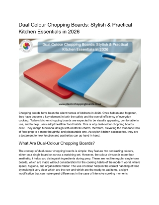Dual Colour Chopping Boards Stylish Practical Kitchen Essentials in 2026